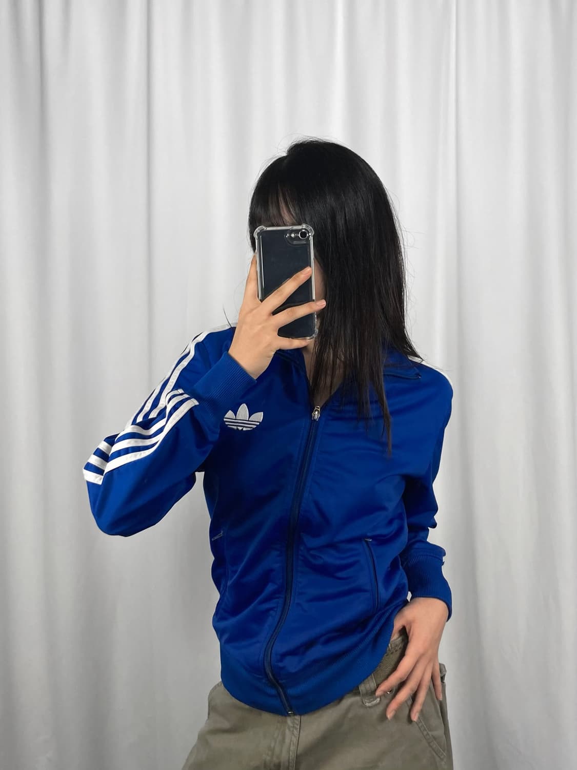 아디다스 블루 파이어버드 져지 집업 상품이미지2
