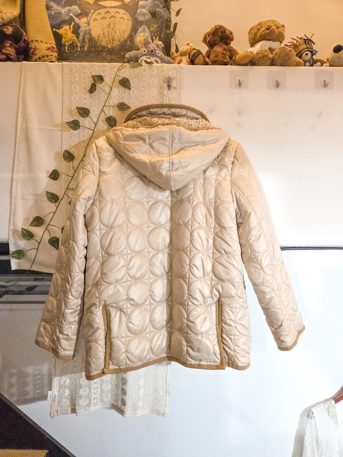 잔꽃 후드 누빔 패딩 상품이미지6