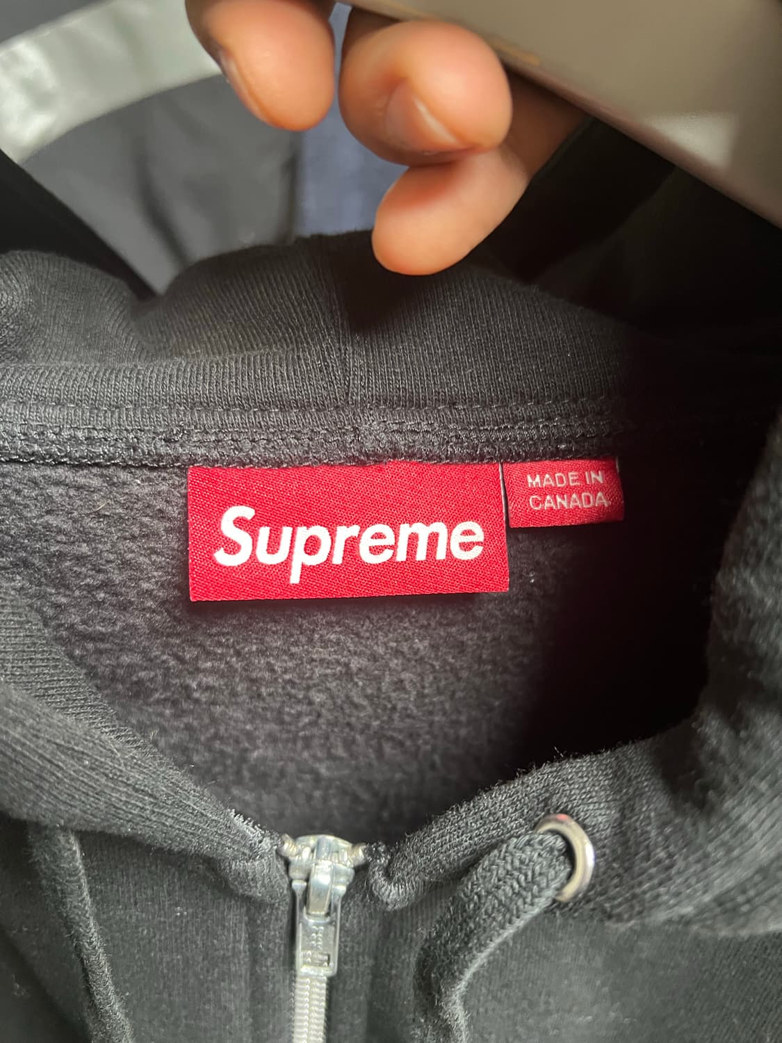 25ss 슈프림 스몰박스 후드집업 블랙 XXL 상품이미지4