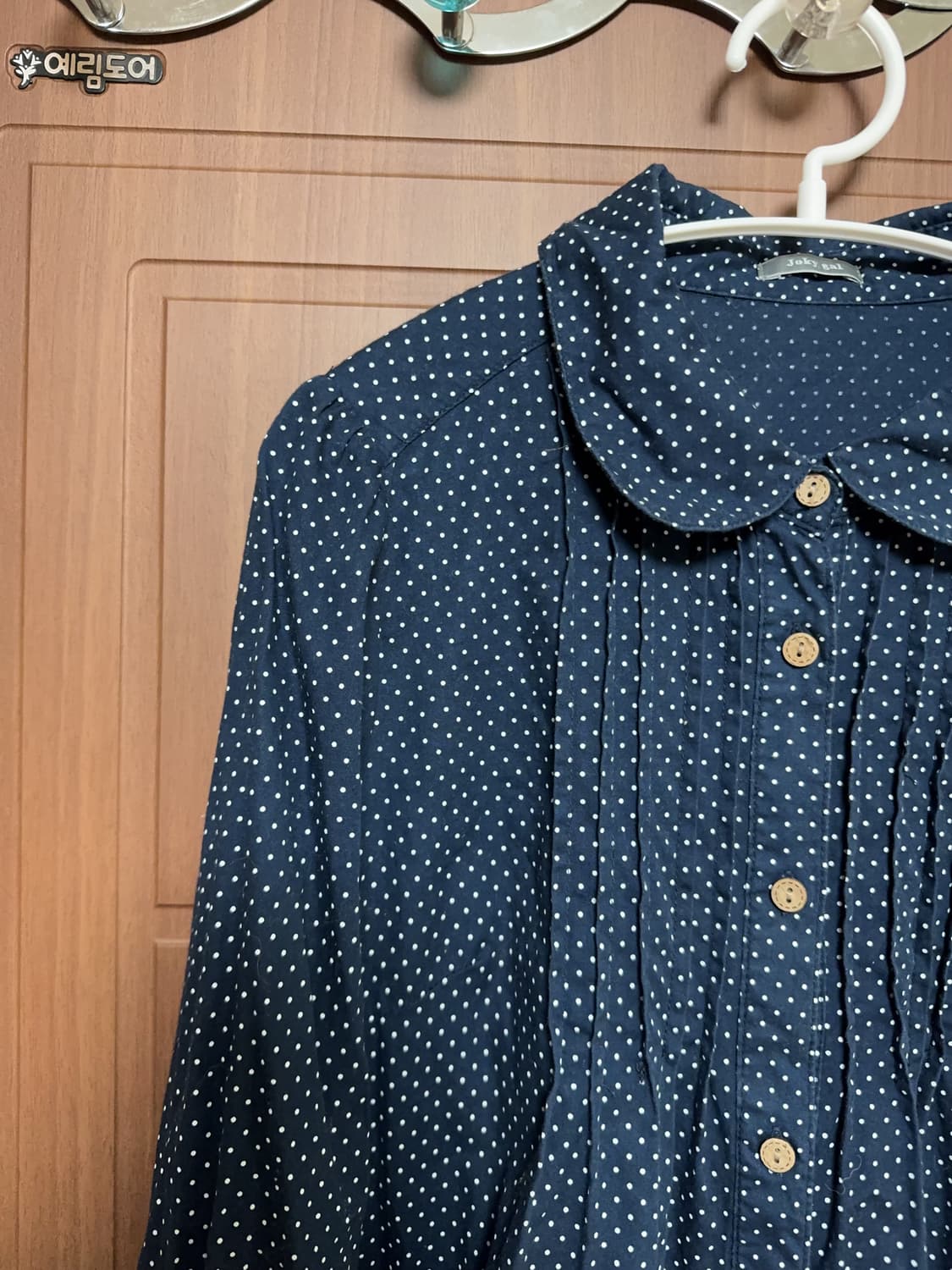 모리걸 하구미 일본 빈티지 네이비 도트 둥카 둥근카라 홍콩 원피스 상품이미지2