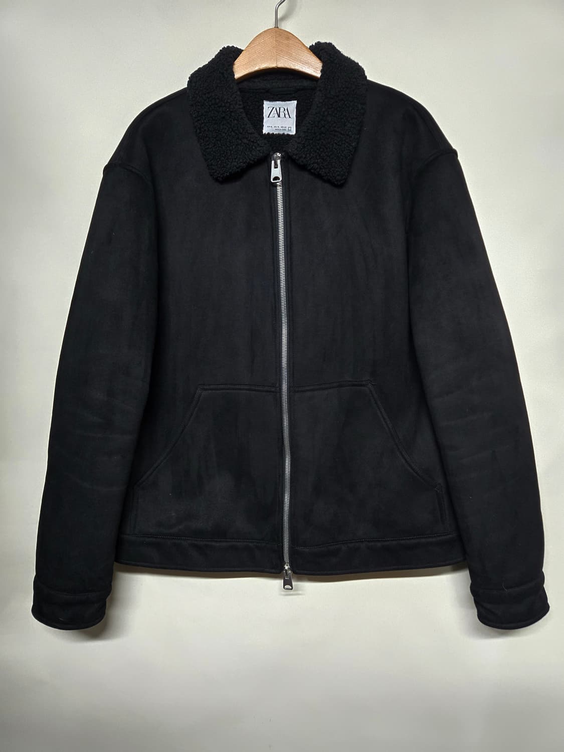 자라 남성 블랙 스웨이드 무스탕 자켓 XL 상품이미지1