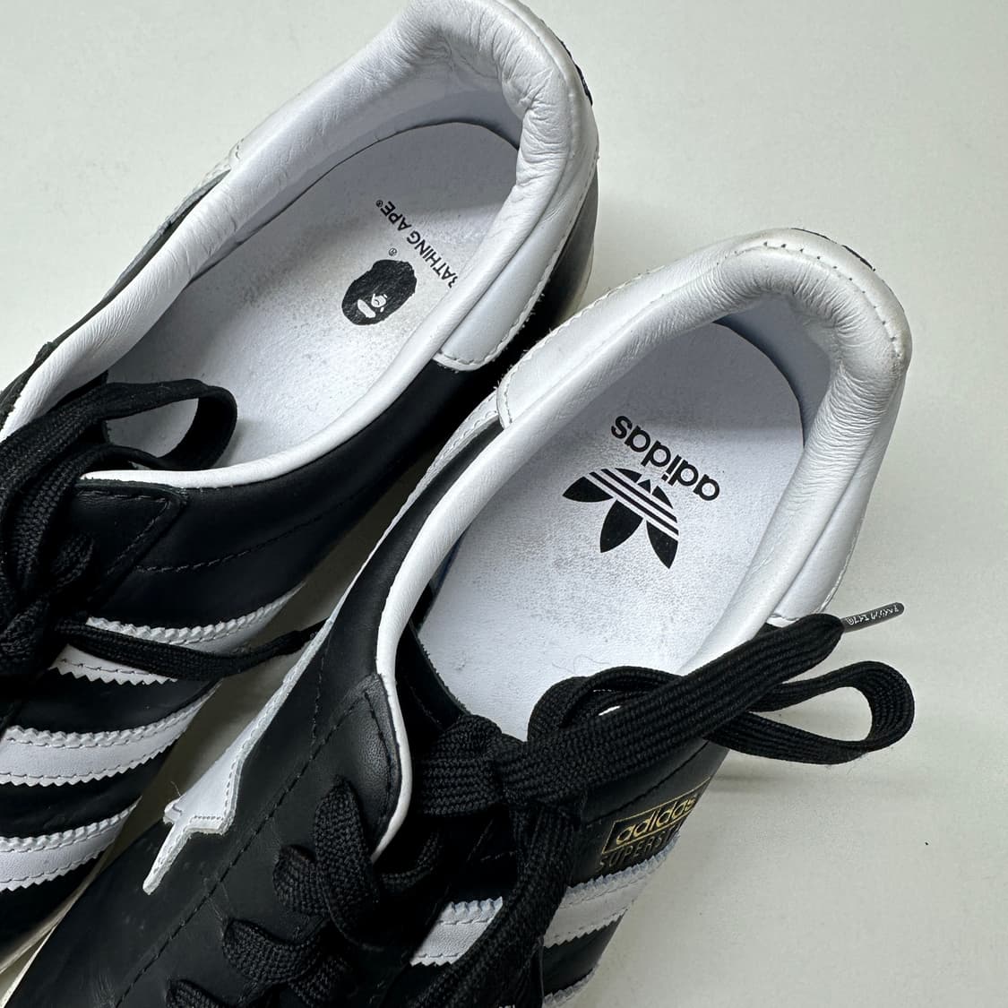 아디다스 x 베이프 슈퍼스타 80s 블랙/오프화이트 상품이미지3