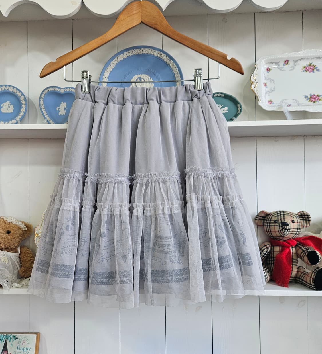 (Axes Femme) 레이스 튤 레이어드 스커트 상품이미지7