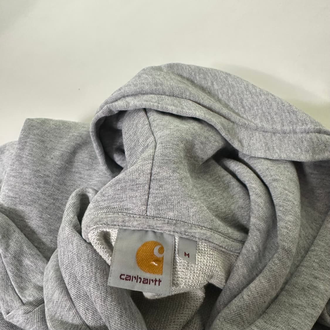 M 100 칼하트 그레이 빅로고 오버핏 코튼 후드티 상품이미지4