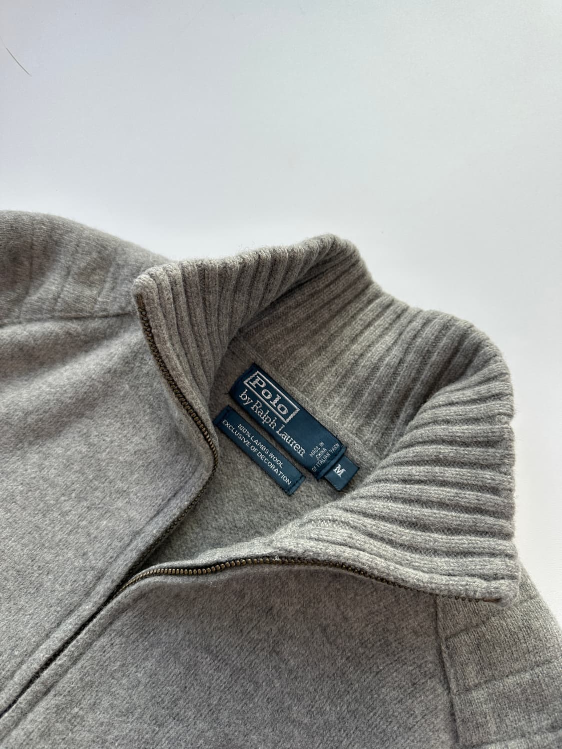 폴로 랄프로렌 램스울 투웨이 엘보 패치 풀집업 M 상품이미지4
