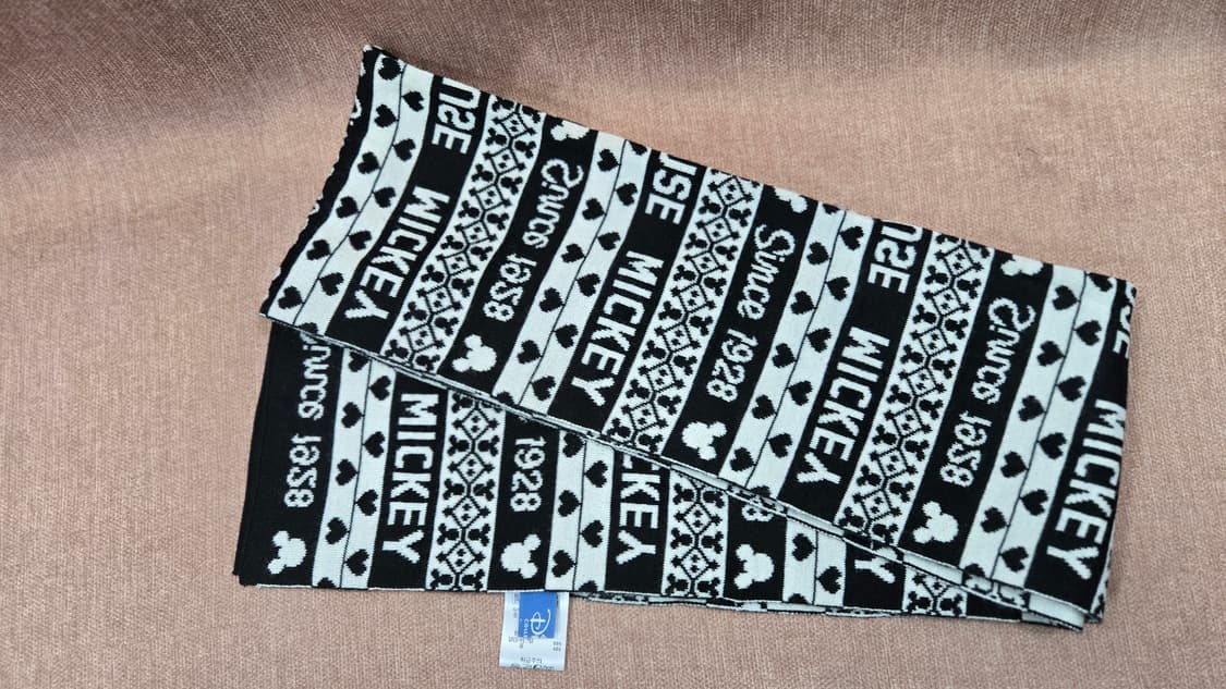 디즈니 미키마우스 니트 블랙 머플러 상품이미지4