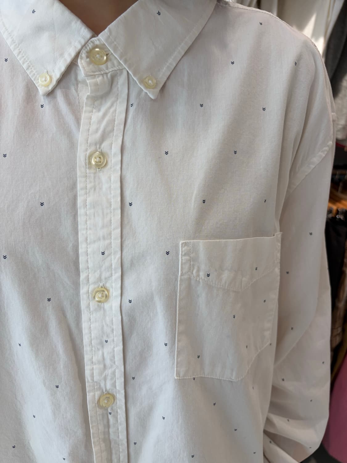 GAP 코튼 화이트 옥스포드 셔츠 XL 상품이미지4