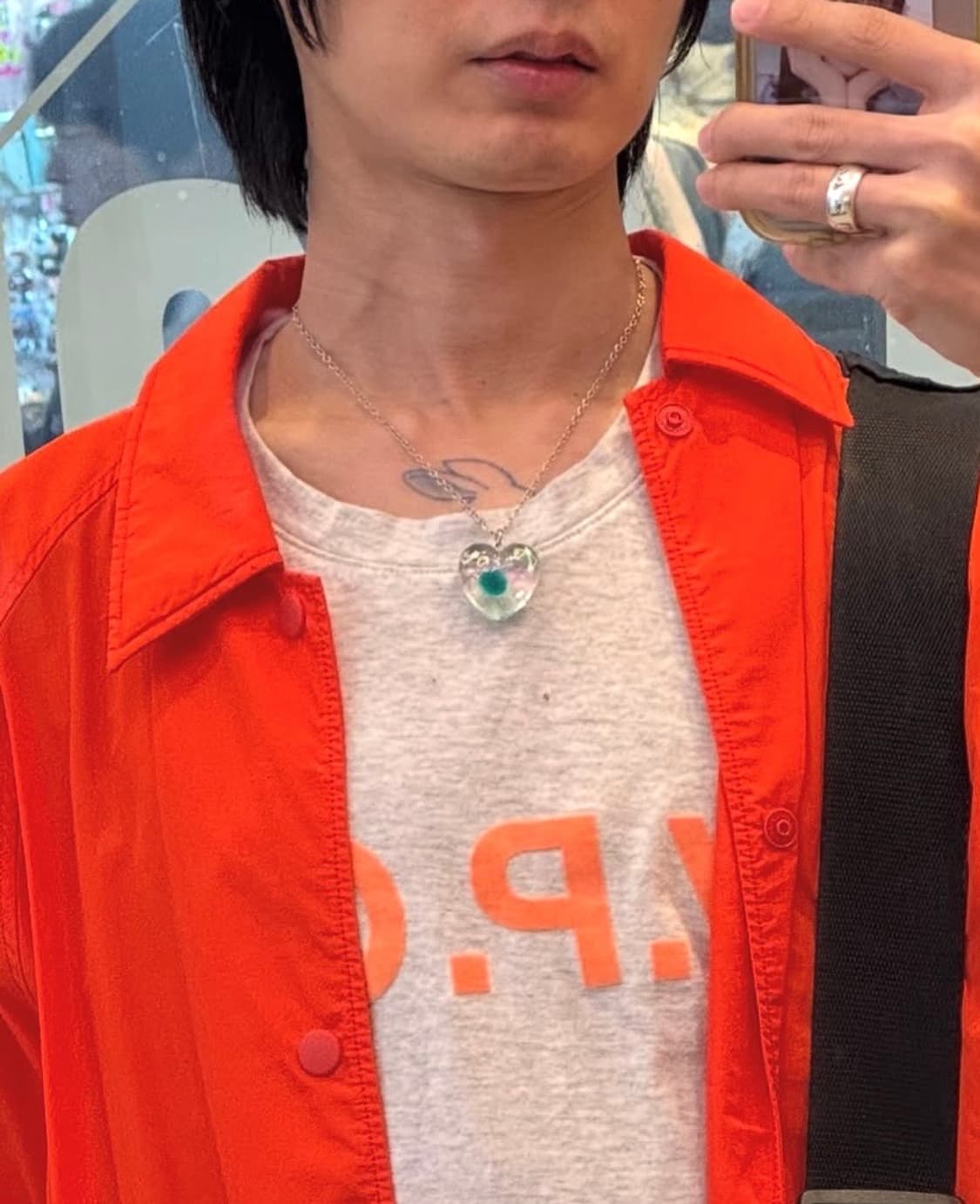 일본 마리모 하트 실버 팬던트 목걸이 후와후와하우스 상품이미지3