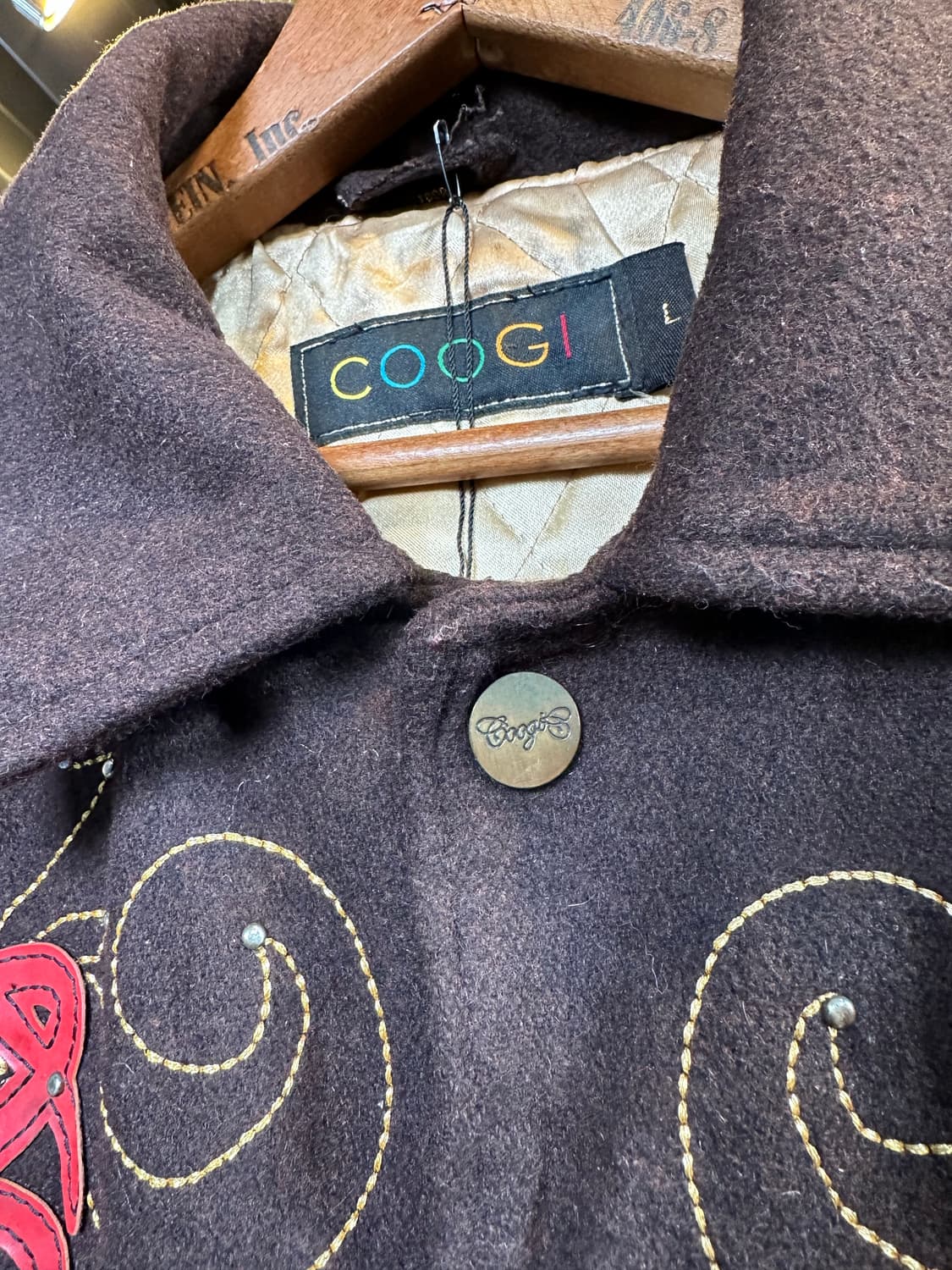 90-00s 쿠지 올드스쿨 헤비 울 바시티 자켓 상품이미지5