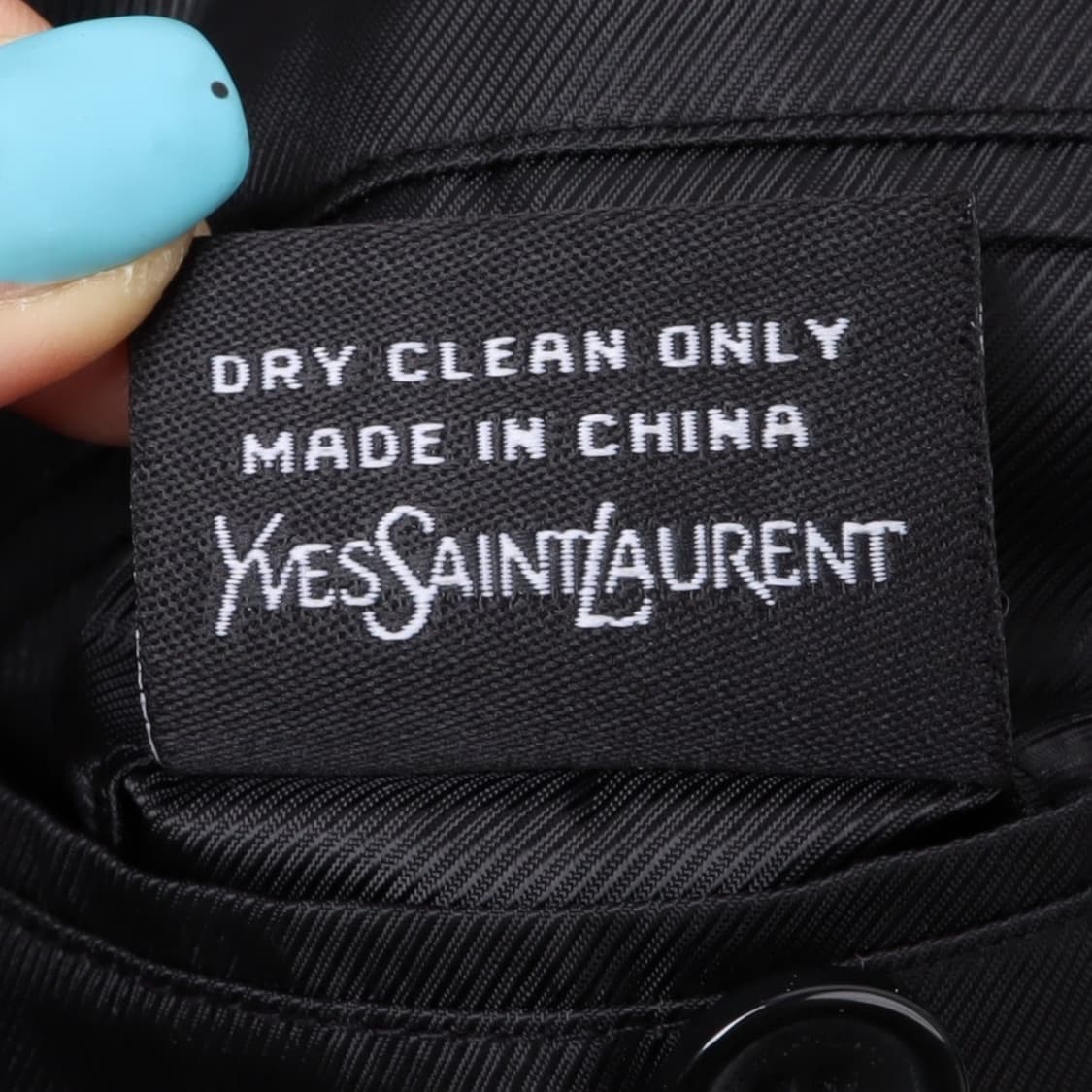 입생로랑 핸드메이드 ysl 로고 울 하프 코트 상품이미지10