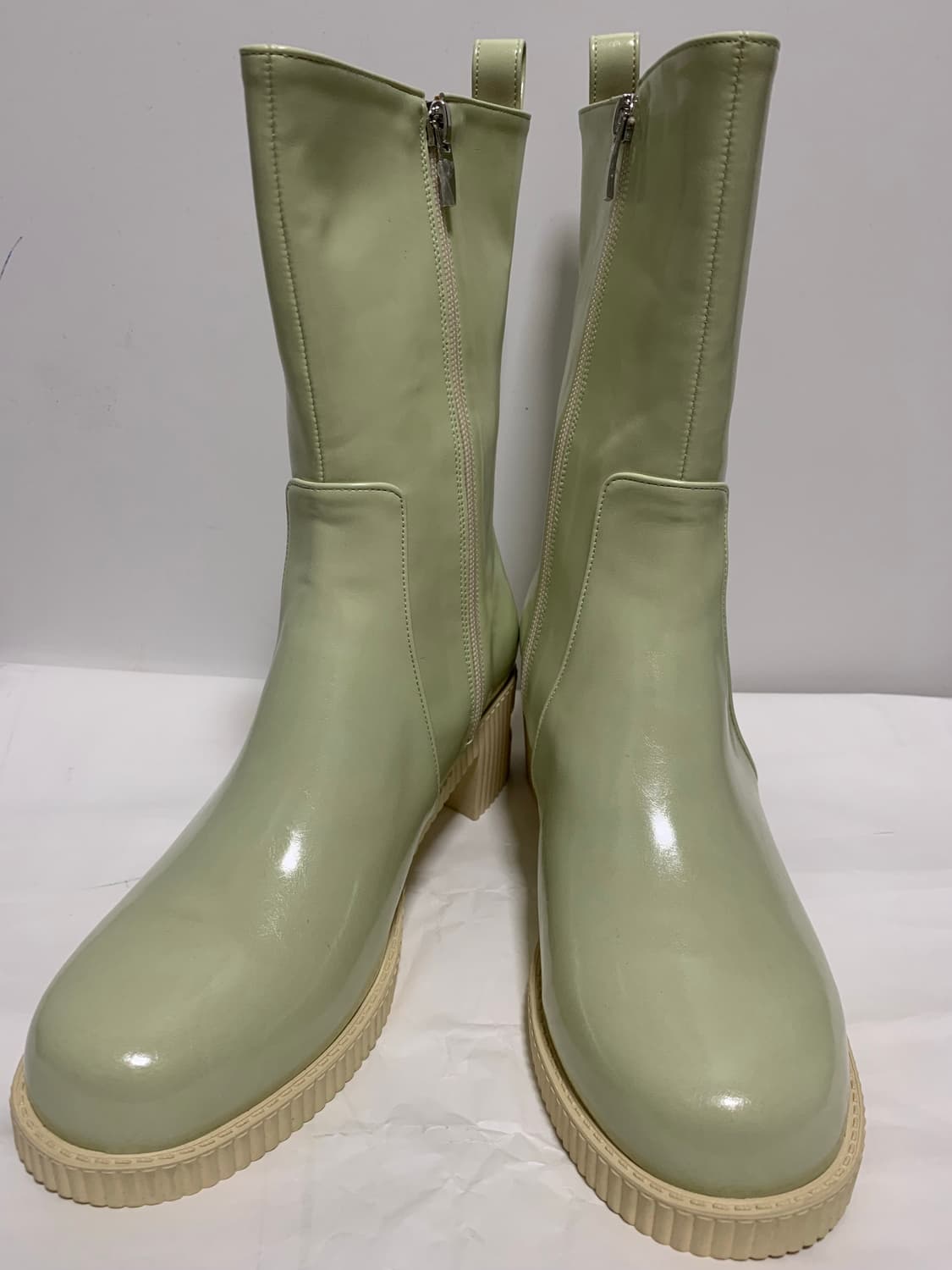 세이지 그린 포우 레더 부츠 (새상품) 상품이미지2