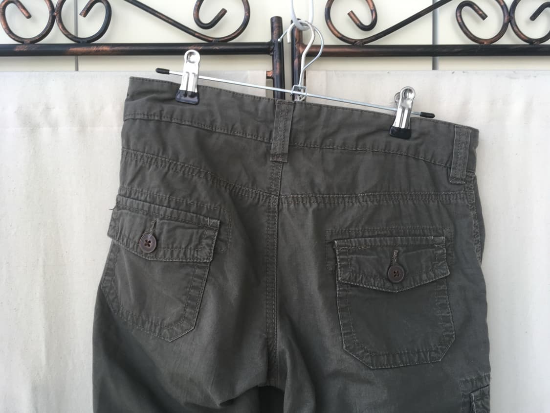 jpn vintage y2k 카키 셔링 카프리 팬츠 상품이미지9