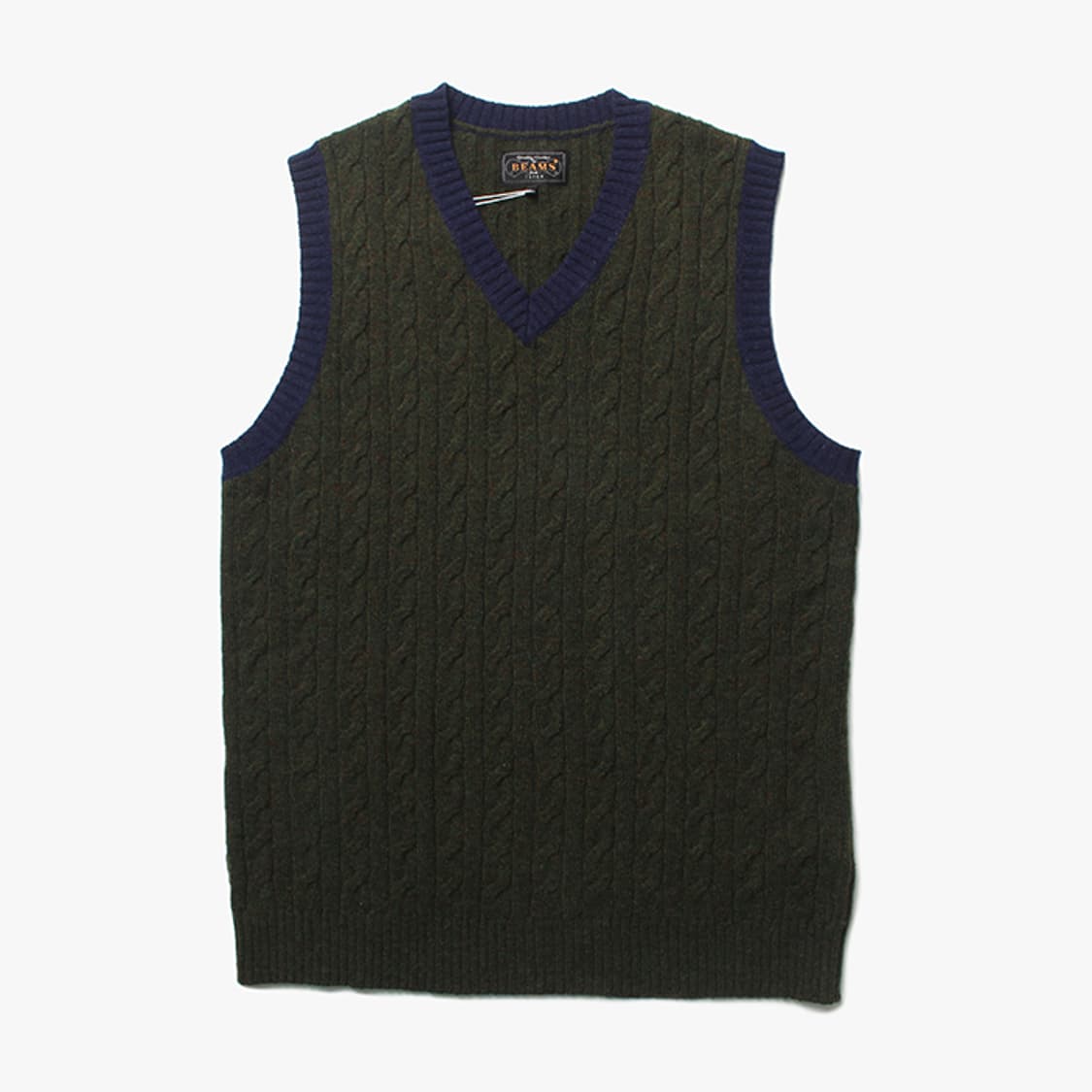 BEAMS PLUS "Green Knit Vest" 상품이미지1