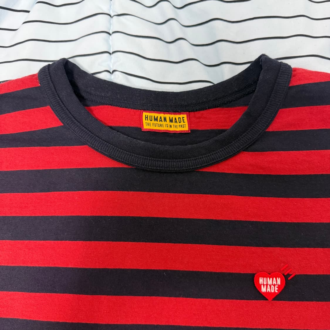휴먼메이드 Striped L/S T-Shirt Red (M) 상품이미지5