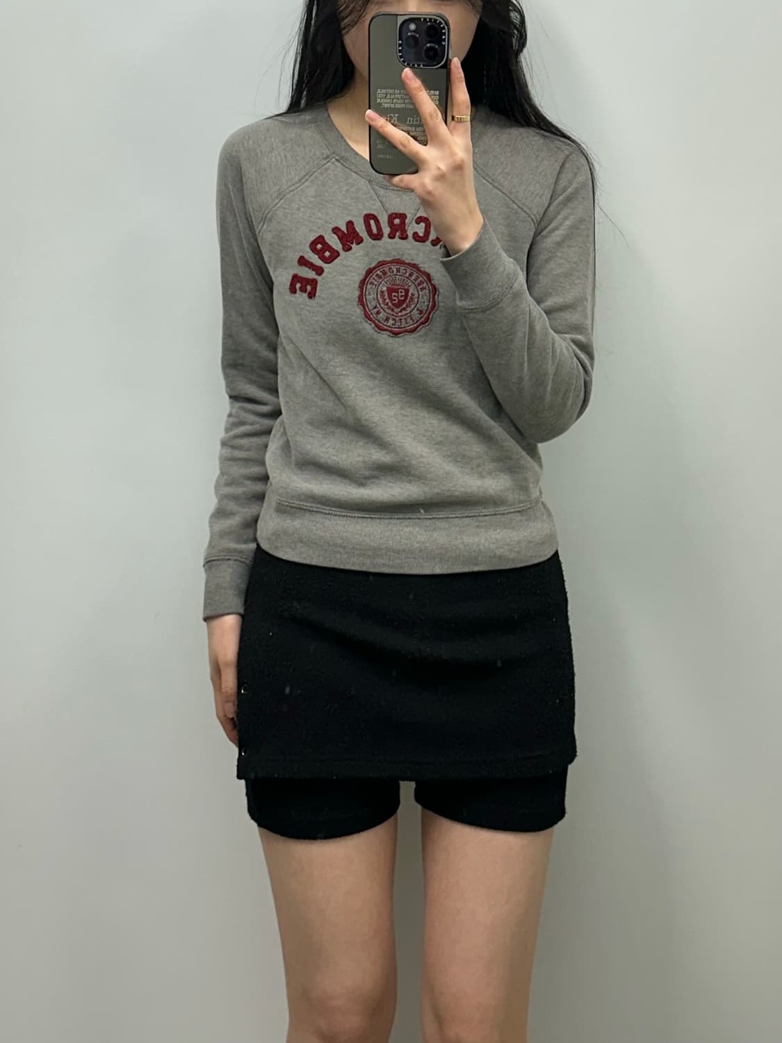 아베크롬비 y2k 와투케 그레이 맨투맨 상품이미지1