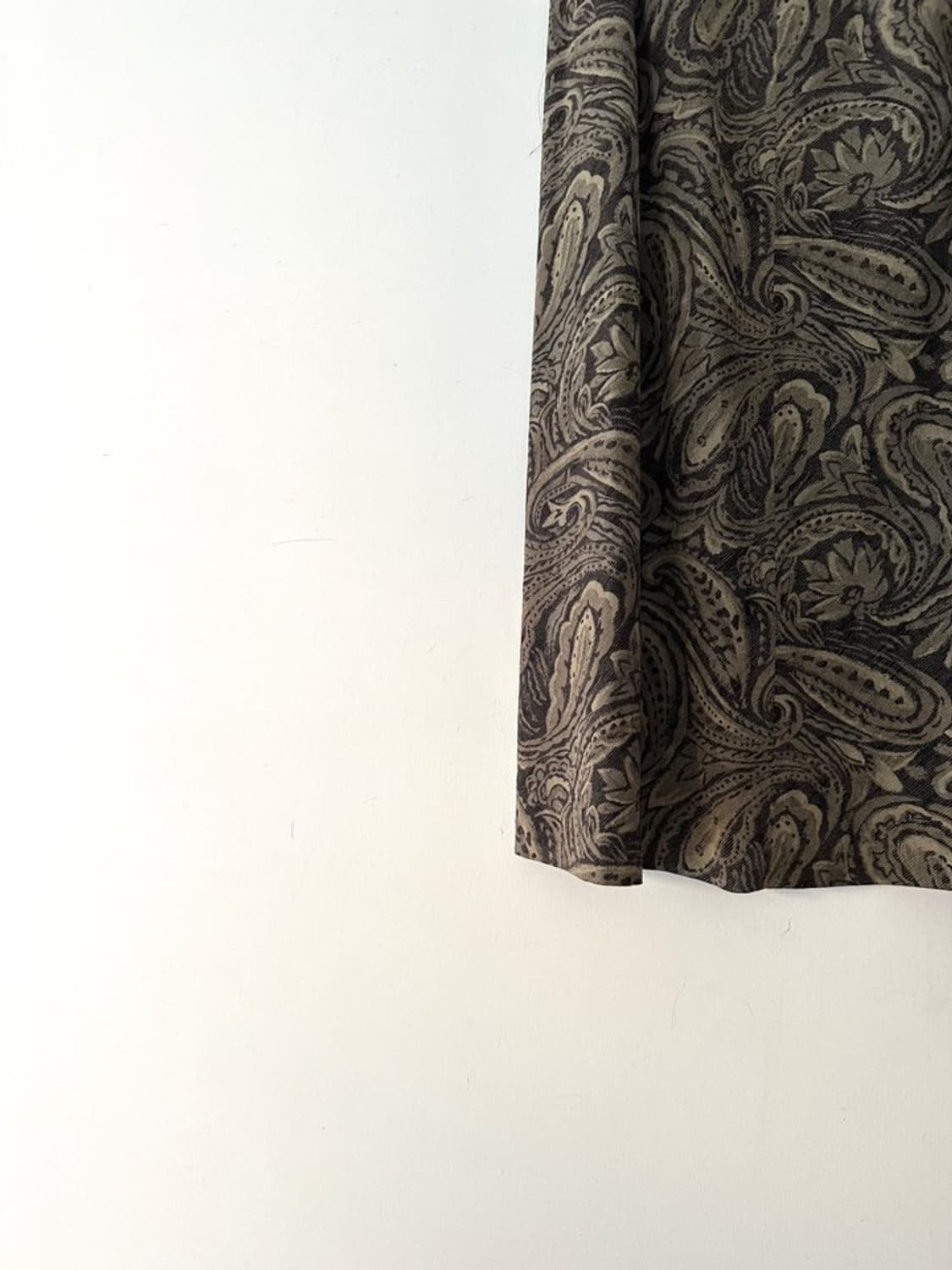 Nature pattern flare long skirt / khaki 상품이미지2