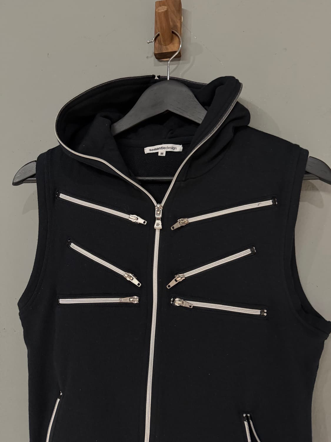 semantic design multi zipper vest zip-up 상품이미지7