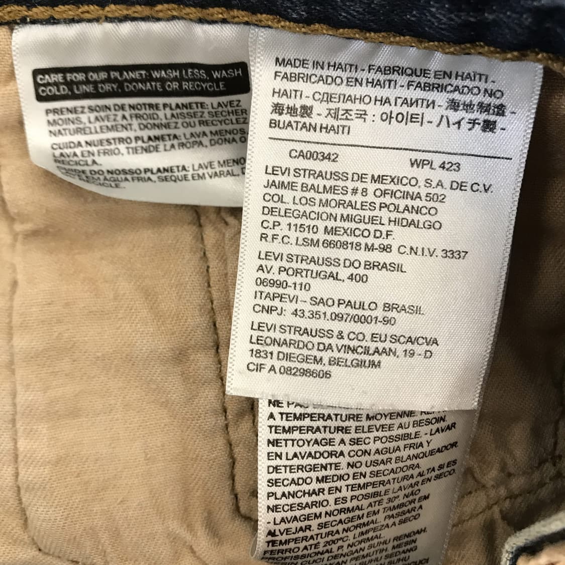 리바이스 501 워시드 청바지 [34x32] 상품이미지5