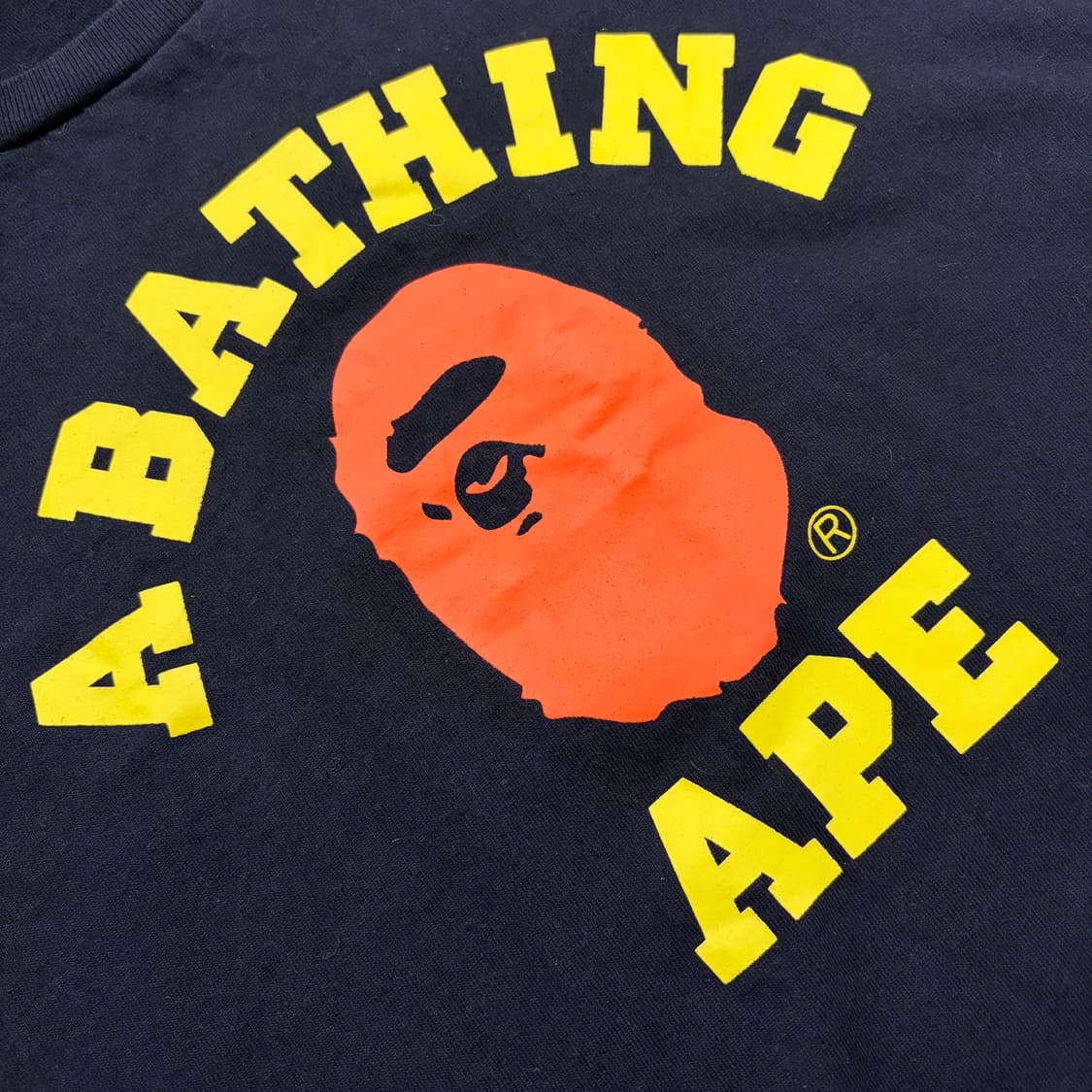 [M] A Bathing Ape 베이프 컬리지 블랙 반팔 티셔츠 B658 상품이미지4