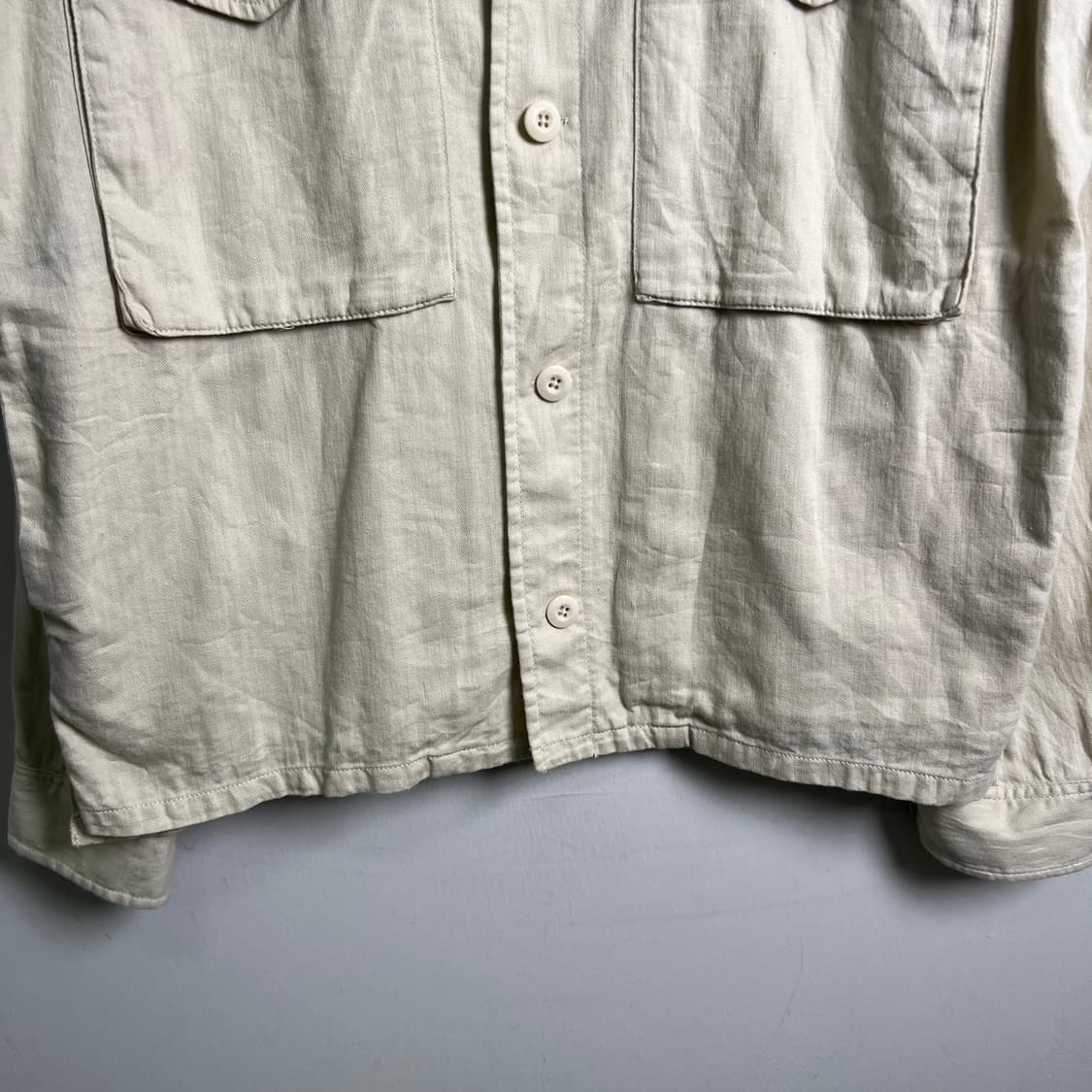 BACK NUMBER 백 넘버 린넨 퍼티그 자켓 L 상품이미지5
