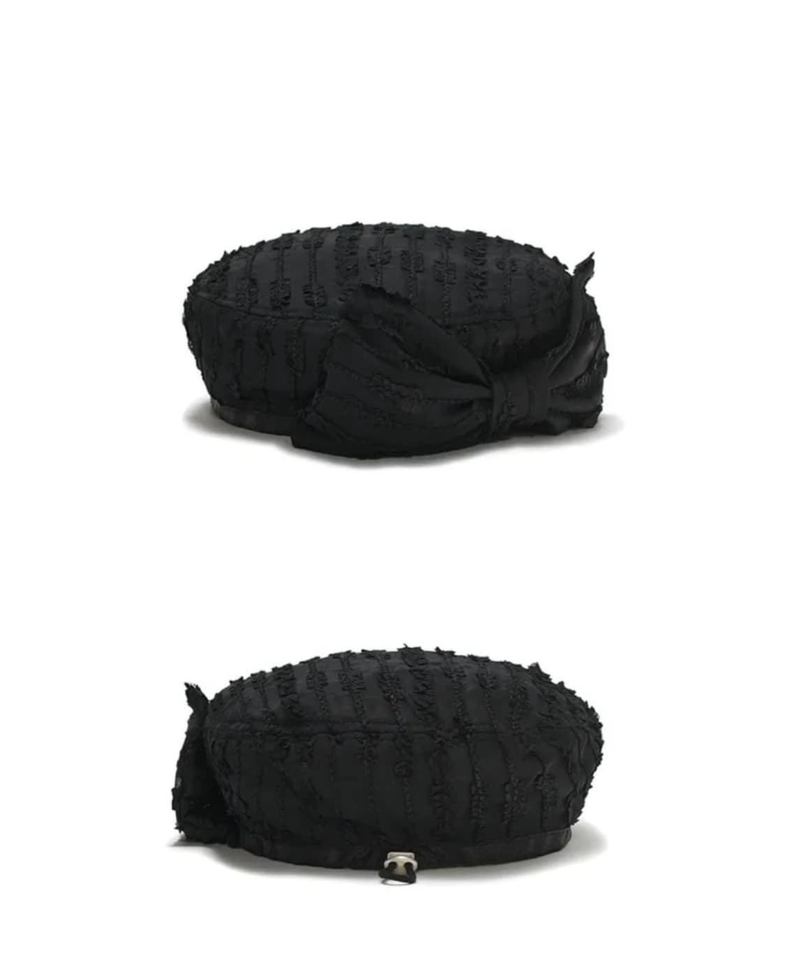 어썸니즈 BOWL BERET_RIBBON_STRIPE BLACK 상품이미지3