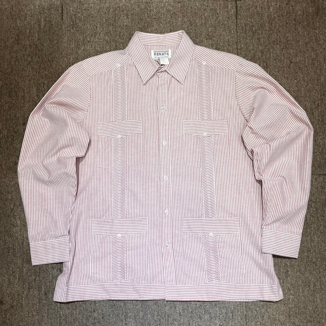 (M) Renato 빈티지 스트라이프 쿠바 셔츠 상품이미지1