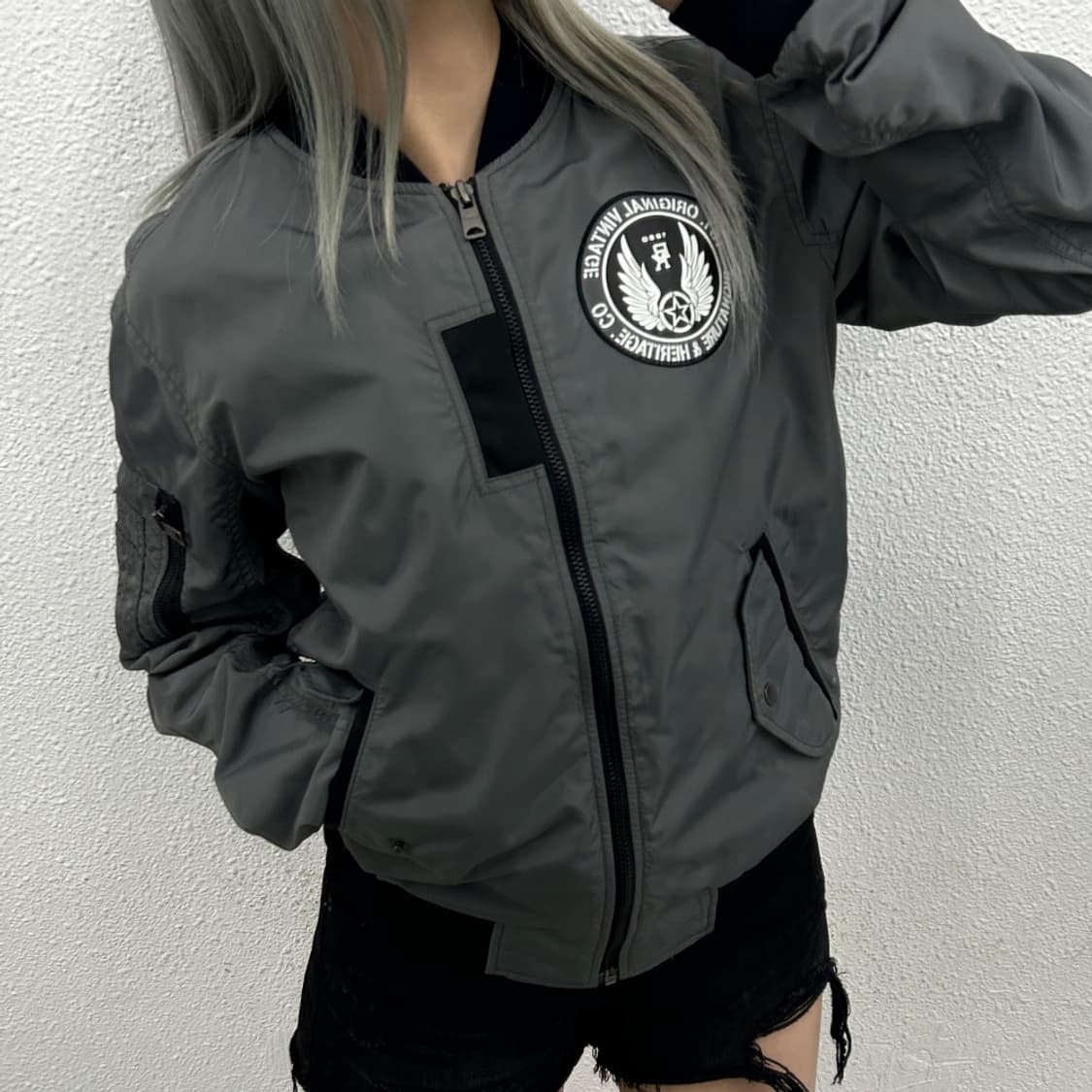 버커루 그레이 항공자켓 L 상품이미지1