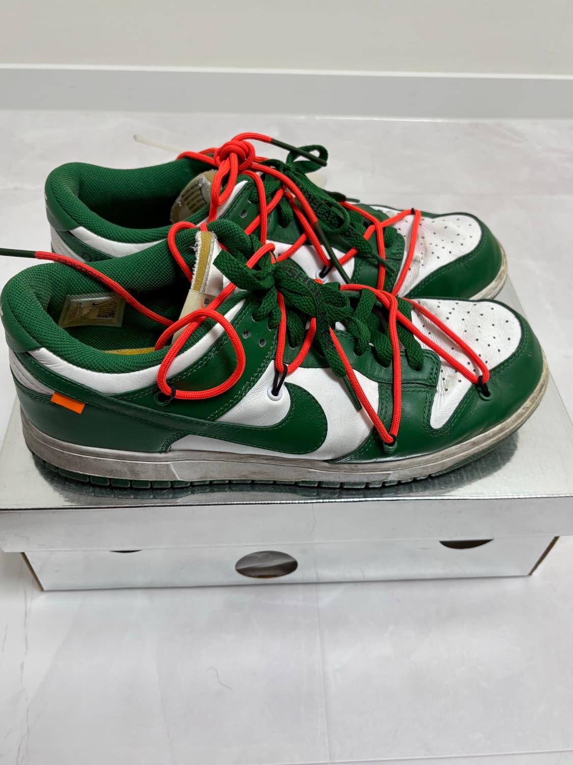 나이키 x 오프화이트 덩크 로우 파인 그린 상품이미지3