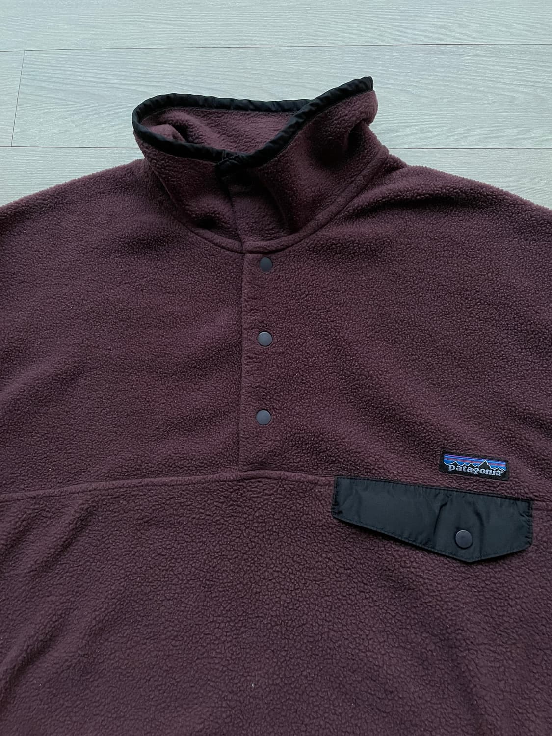 90s 파타고니아 신칠라 마룬 그레이 rare 상품이미지4