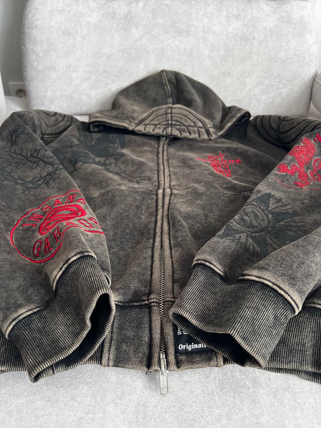 인세인개러지 숄더 패디드 후드집업 상품이미지6