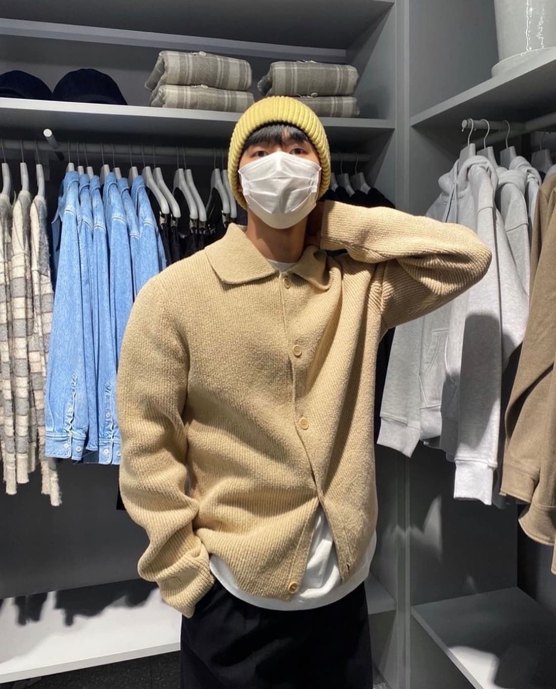 [m]cos 부클레 가디건 상품이미지5