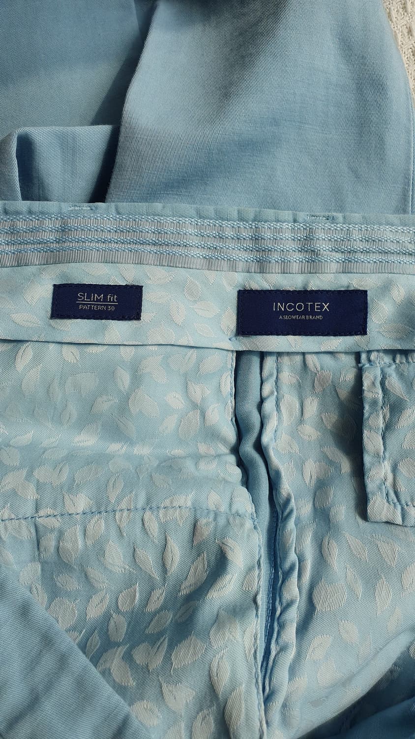 인코텍스 남성 하늘색 린넨 면바지 50 상품이미지3