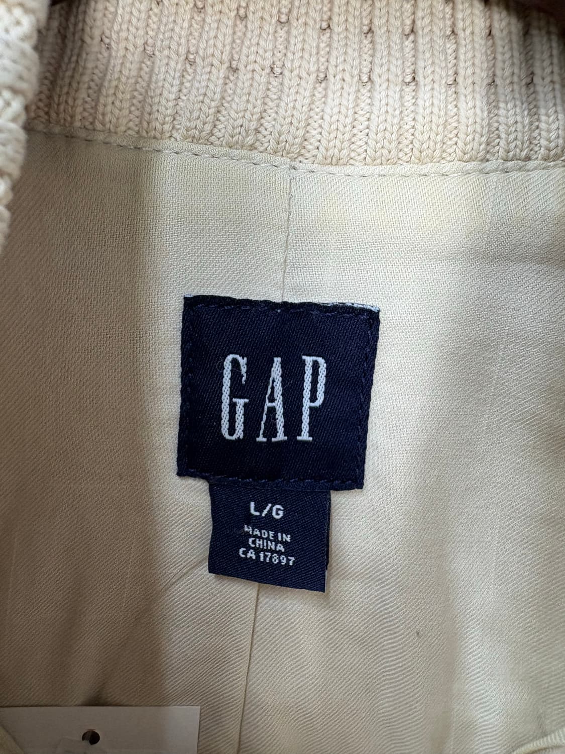 GAP 빈티지 아이보리 버튼 봄버자켓 A3271 상품이미지6