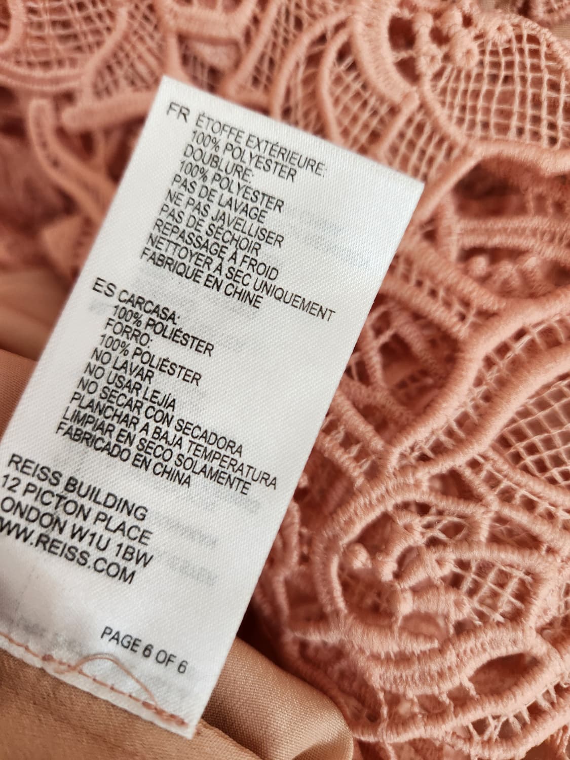 REISS 리스 레이스자수 원피스 44사이즈 상품이미지9