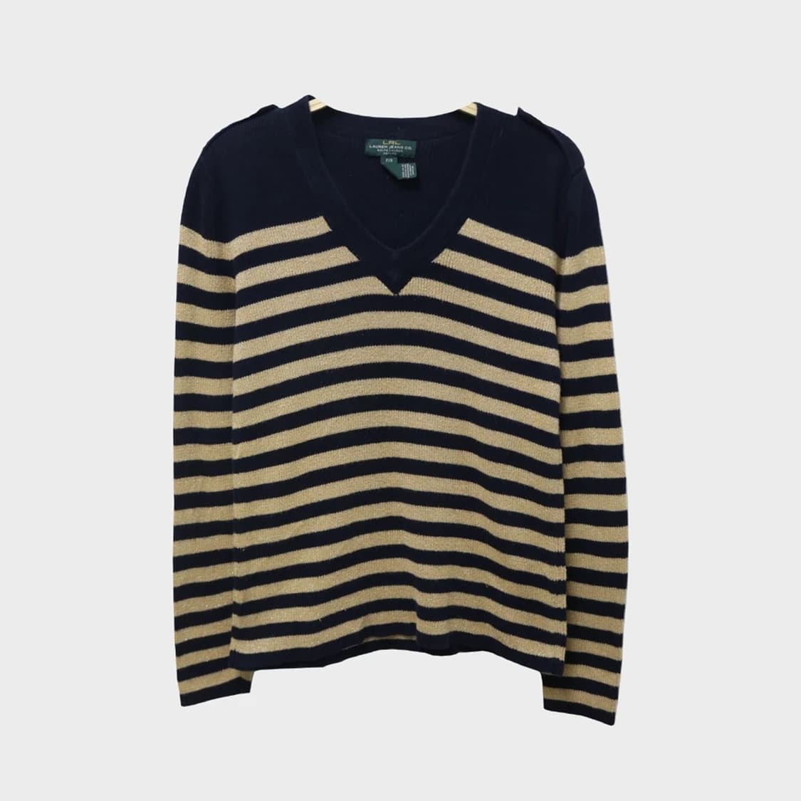 랄프로렌 스트라이프 글리터 브이넥 니트 62047 상품이미지1