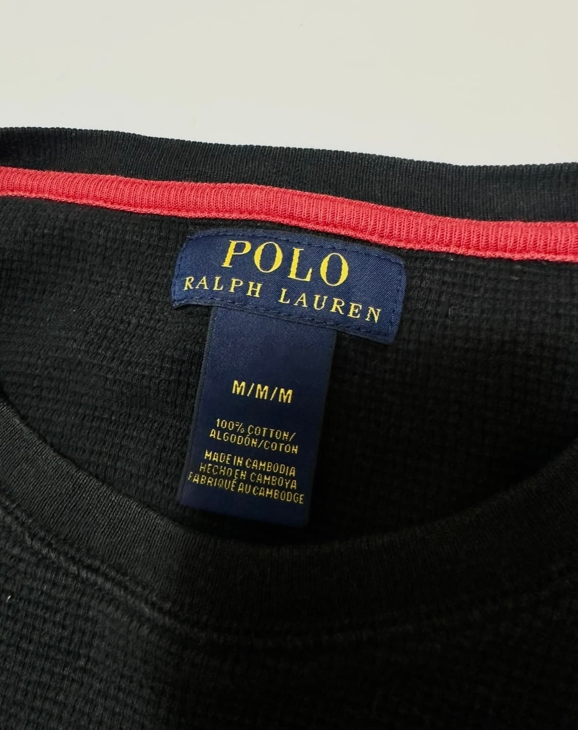 폴로 랄프로렌 블랙 와플 긴팔티 상품이미지4