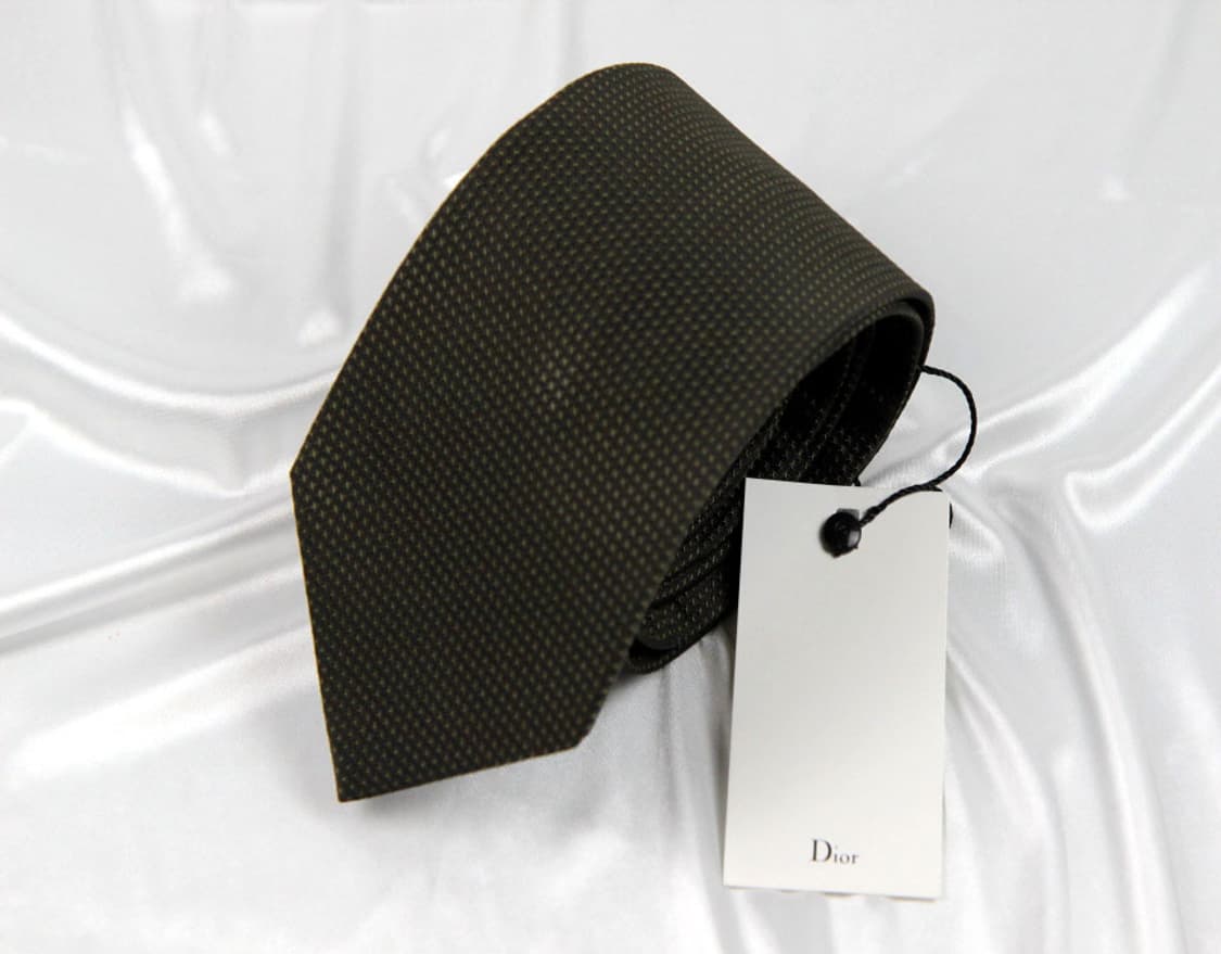 디올 8.3cm 미사용 신형 카키 남자 명품 넥타이 상품이미지1