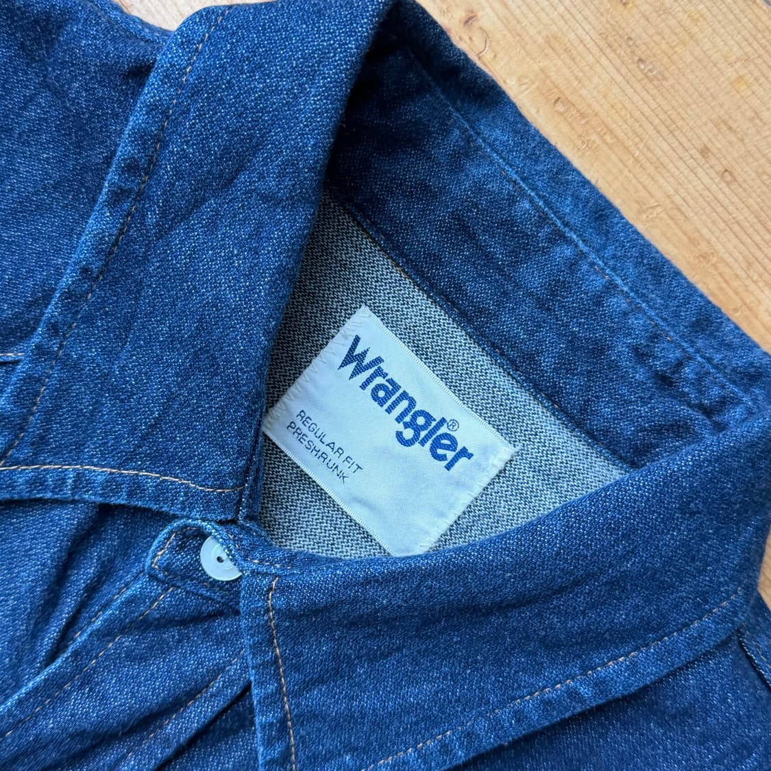 랭글러 웨스턴 데님셔츠 (컷오프 디테일) 상품이미지4