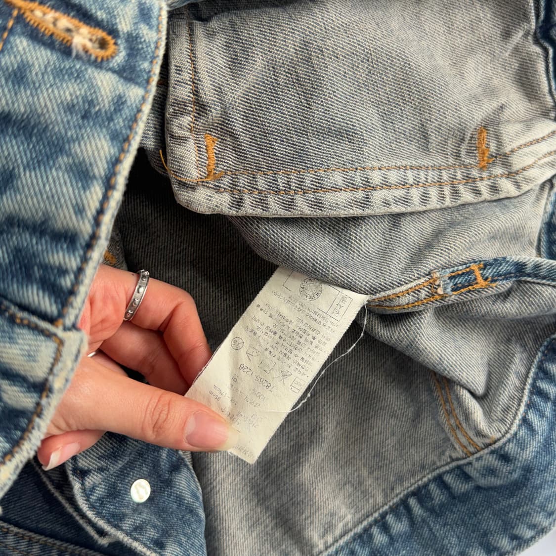 Levis 리바이스 투 포켓 워싱 데님 자켓 상품이미지6