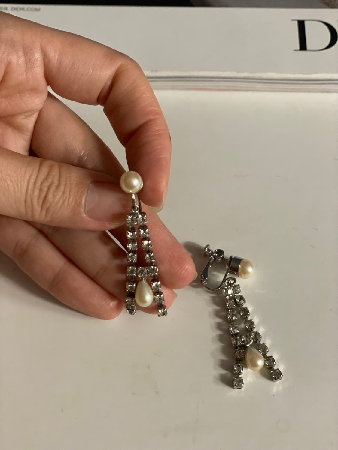 빈티지 큐빅 귀찌 귀걸이 상품이미지1