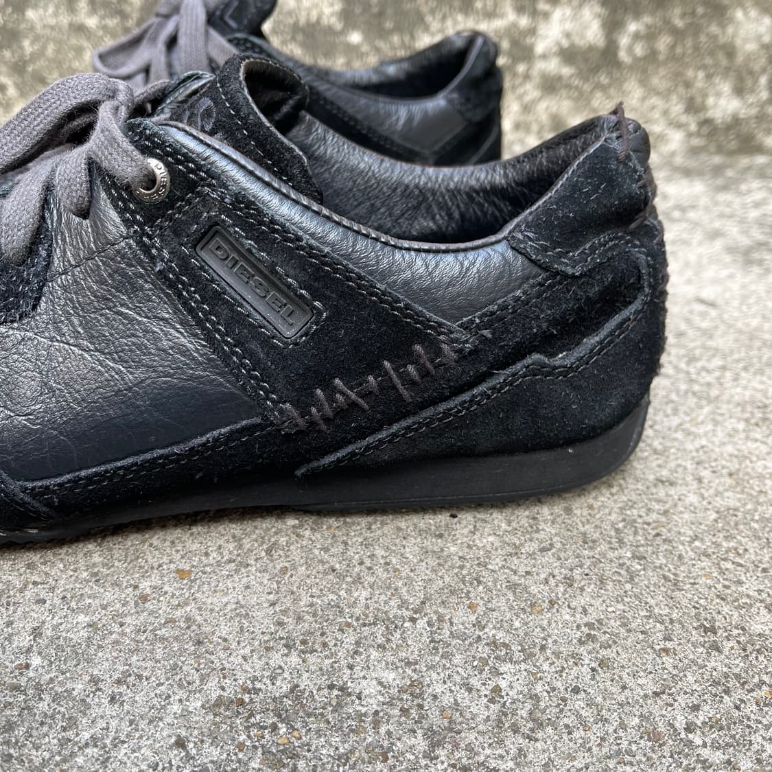 [270] DIESEL VTG 가죽/스웨이드 블랙 스니커즈 상품이미지6