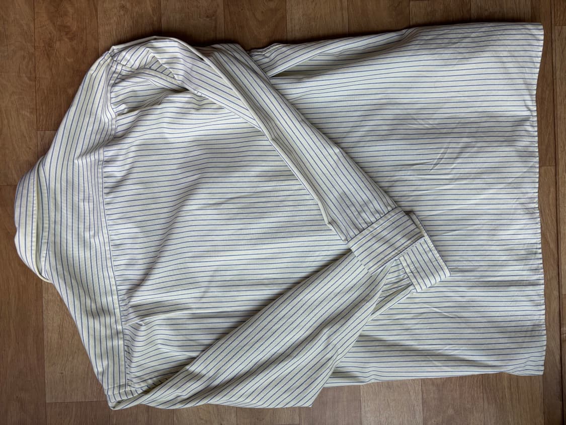 유니클로 x JW Anderson 옥스포드 스트라이프 셔츠Yellow 상품이미지4