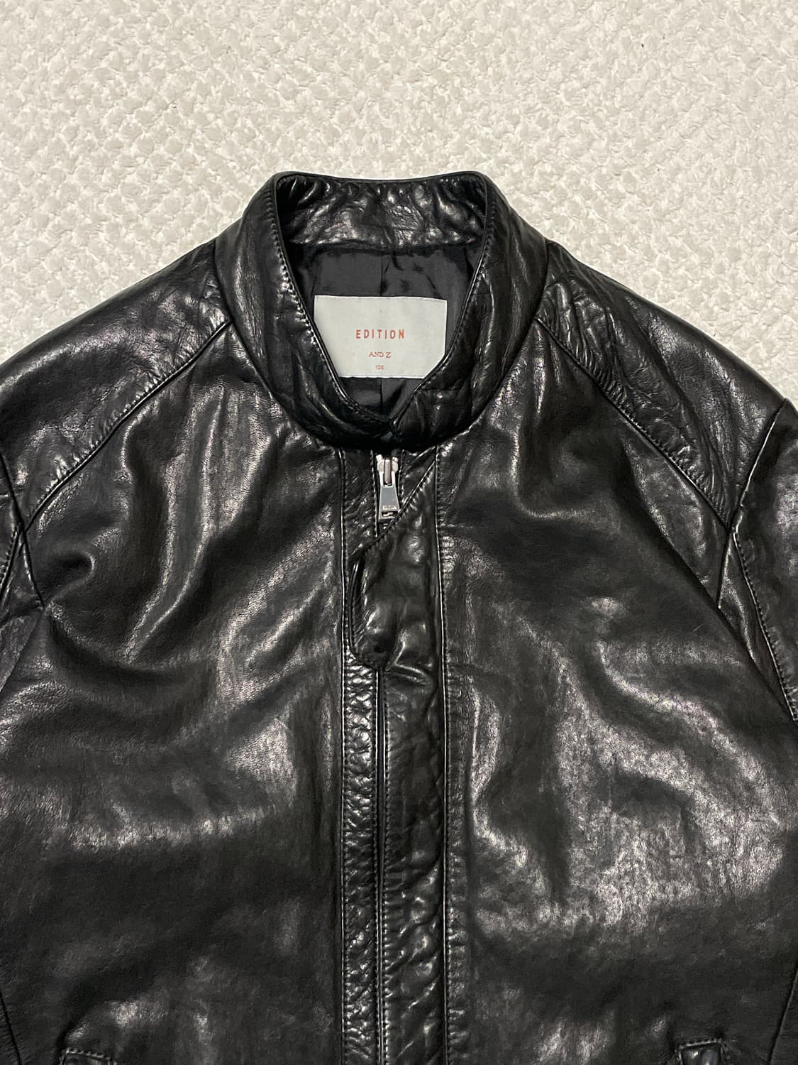 AND Z 웨스턴 무드 2WAY 램스킨 양가죽 바이커 레더 자켓 상품이미지4