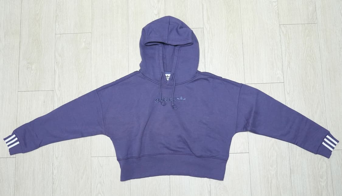 아디다스 크롭 후드티 COEEZE HOODIE 보라 상품이미지4