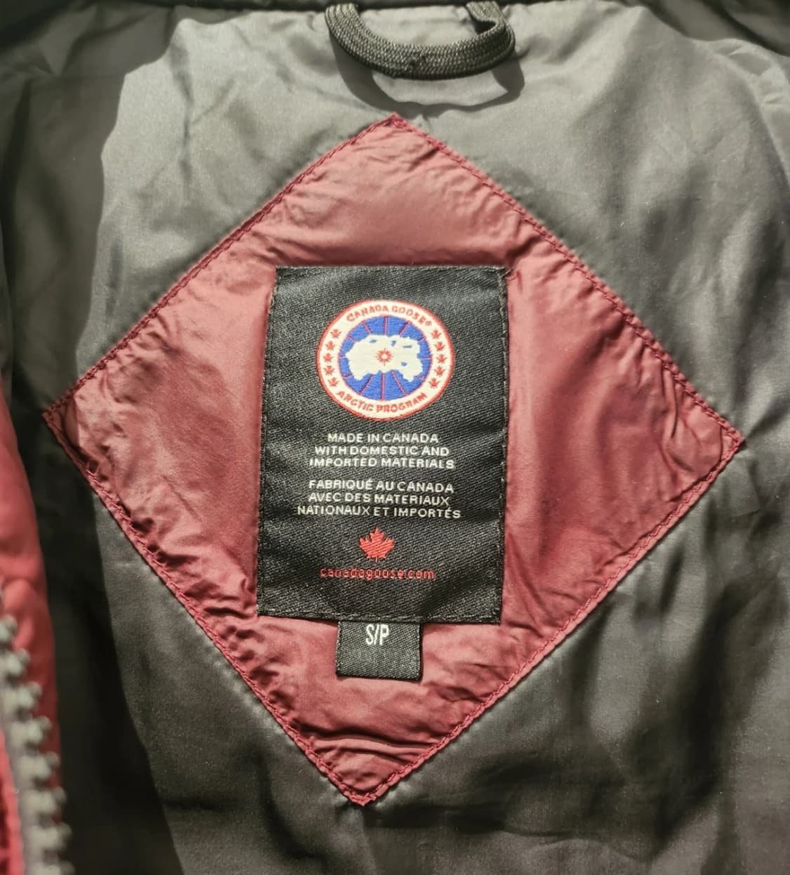 캐나다구스 여성 패딩 S 버건디 상품이미지3