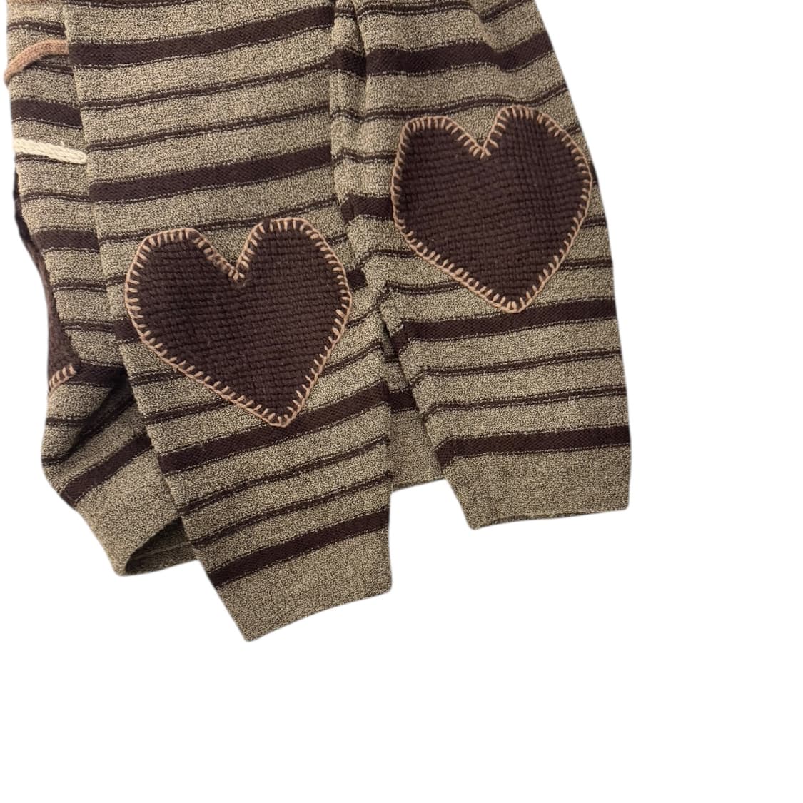 KOMO 울 스트라이프 니트 스웨터 브라운 상품이미지8