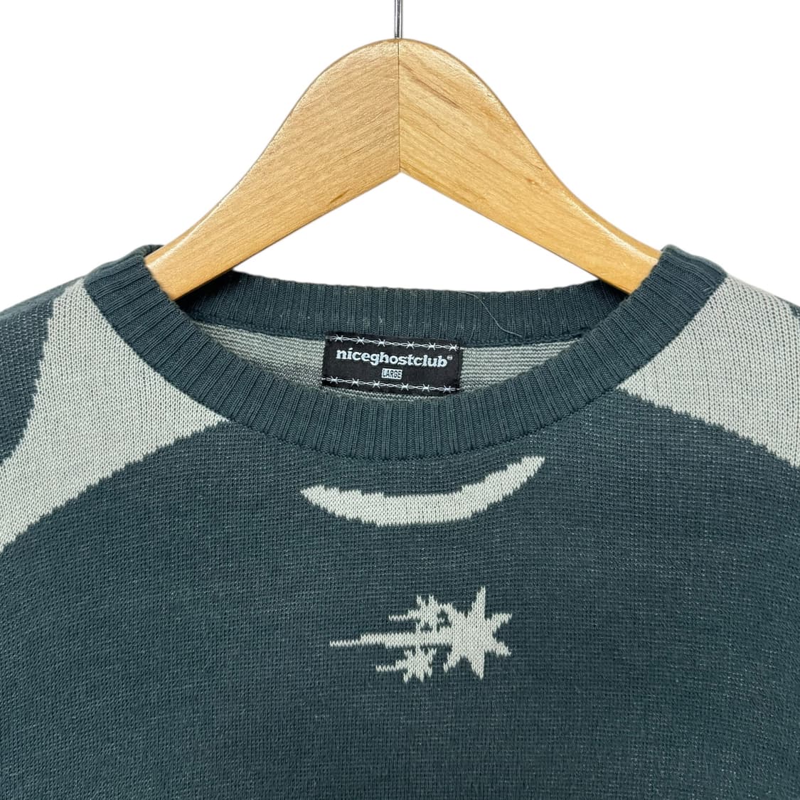 나이스고스트클럽 스타로고 코튼니트 상품이미지2