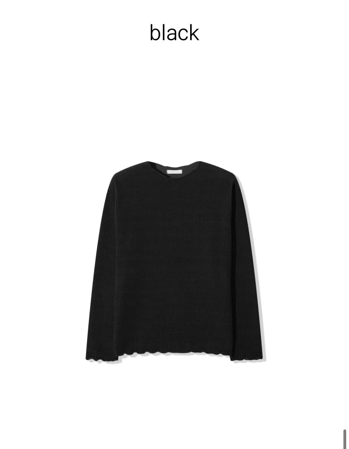 Wave velvet knit black 상품이미지1