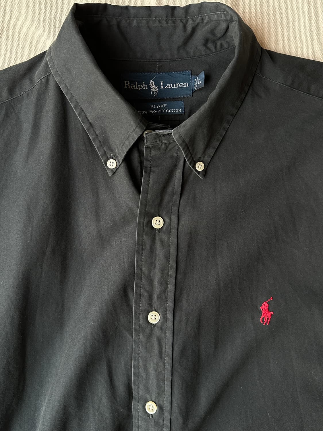 폴로 랄프로렌 블레이크 포플린 셔츠 블랙 L 상품이미지7