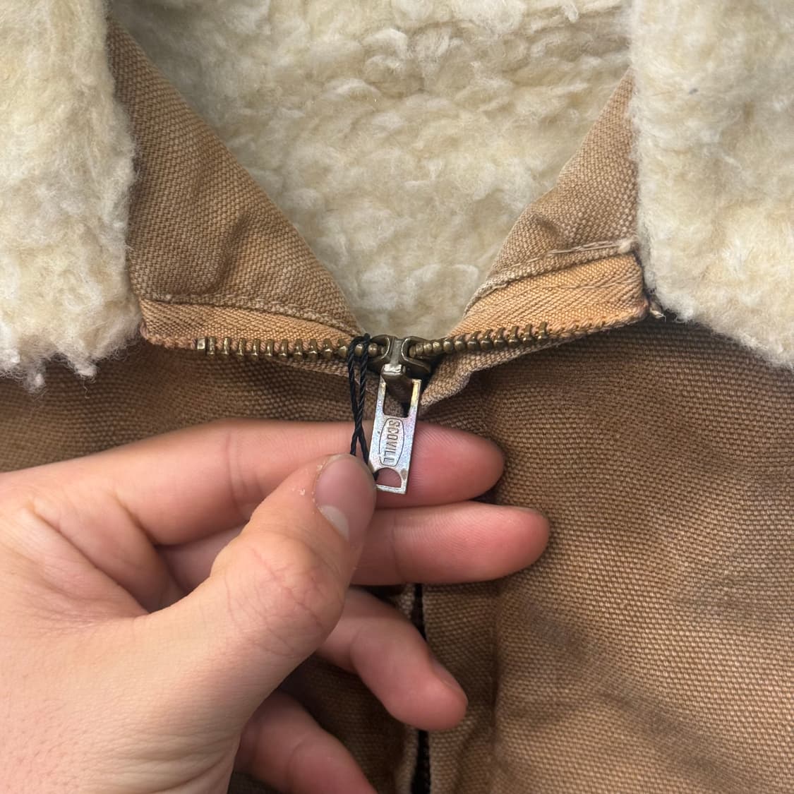 70s Carhartt 칼하트 투포켓 쉐르파 트러커 자켓 / 퍼 워크 상품이미지5